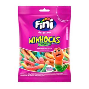 Bala Gelatinas Minhoca Cítrica 90g 6503 - Fini