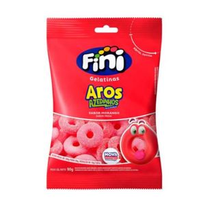 Fini Aros de Morango 90g 6518 - Fini