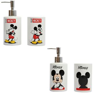 Kit Banheiro Porta Sabonete Líquido e Copo DIS148 Mickey - Disney