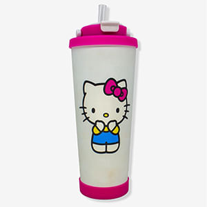 Copo Spring Hello Kitty Com Canudo Inox 850ml 10026062 - Zona Criativa