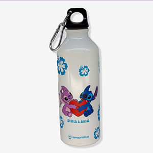 Garrafa de Alumínio Stitch Namorados 500ml 10073259 - Zona Criativa