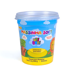 Massinha de Modelar Soft Utiguti Amarelo 500g 004004 - Uti Guti