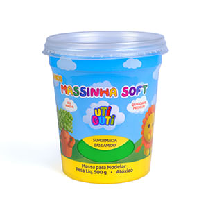 Massinha de Modelar Soft Utiguti Verde Claro 500g 004028 - Uti Guti