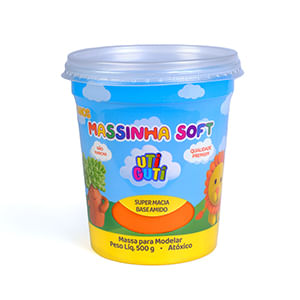 Massinha de Modelar Soft Utiguti Laranja 500g 004011 - Uti Guti