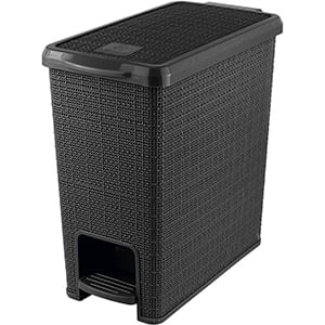 Lixeira Juta Retangular 12 Litros Plástico Preto 32,5x17,5x34,5 - Nitron