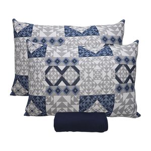 Jogo de Cama Queen Azul Profundo 30cm 3 Peças 0310310CLAZP - Portallar