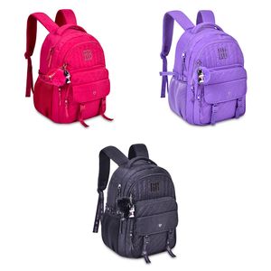 Mochila Juvenil de Costas Em Crinkle Coração Rebecca Bonbon Sortida RB24516 - Clio