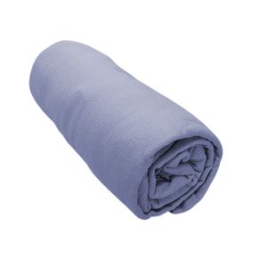 Lençol Avulso King Liso Azul Jeans 40cm 0020960AZJ - Portallar