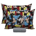 Jogo_Cama_Casal_Disney_Mickey_Glasses_Cinza_100%_Algodão_30cm_3_Peças_0310498_-_Portallar