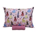 Jogo_Cama_Solteiro_Disney_Dança_Princesas_Rosa_Cravo_100%_Algodão_30cm_2_Peças_0310500_-_Portallar