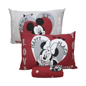 Jogo Cama Casal Disney Mickey Minnie Lovers 30cm 3 Peças 0310151 - Portallar