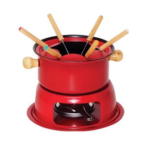 Conjunto Fondue Lucerna Vermelho 11 Peças - Hauskraft