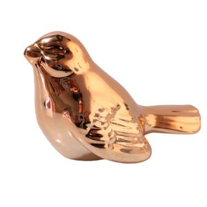 Pássaro Decorativo em Porcelana Rose 7x5cm TPAS06 - Turquesa