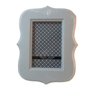 Porta-Retrato com Moldura de Plástico Branco 10x15cm P160705 - Turquesa
