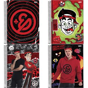 Caderno Universitário Espiral Capa Dura Enaldinho Sortido 1 Matéria 80 Folhas 7450025 - Jandaia