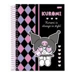 Caderno_Universitário_Espiral_Capa_Dura_Kuromi_Sortido_10_Matérias_160_Folhas_Ref.7760925_Jandaia
