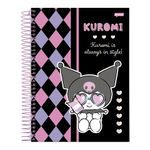 Caderno_Universitário_Espiral_Capa_Dura_Kuromi_Sortido_15_Matérias_240_Folhas_Ref.7761025_Jandaia