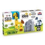 Blocos_de_Montar_Familia_Zoo_Kit_4_Animais_80_Peças_Ref.684_Usual_Brinquedos