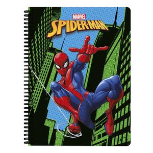 Caderno Universitário Espiral Capa Dura Homem-Aranha Verde 1 Matéria 80 Folhas 707180317 - Culturama