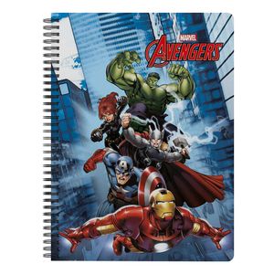 Caderno Universitário Espiral Capa Dura Vingadores Prédios 1 Matéria 80 Folhas 707180318 - Culturama