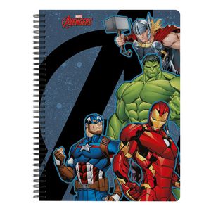 Caderno Universitário Espiral Capa Dura Vingadores Trio 10 Matérias 160 Folhas 707190315 - Culturama