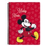 Caderno_Universitário_Espiral_Capa_Dura_Mickey_Pattern_10_Matérias_160folhas_Ref.707190249_Culturama
