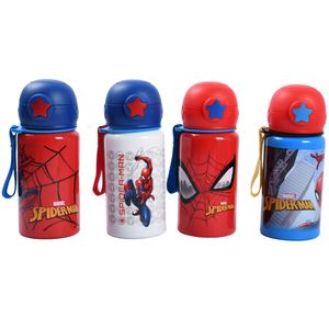 Garrafa Infantil com Canudo 500ml DIS083 Spider-Man - Disney