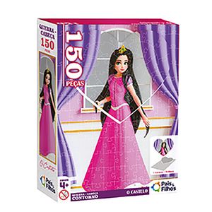 Quebra-Cabeça Contorno O Castelo Premium Cartonado Colorido 150 Peças 790739 - Pais & Filhos