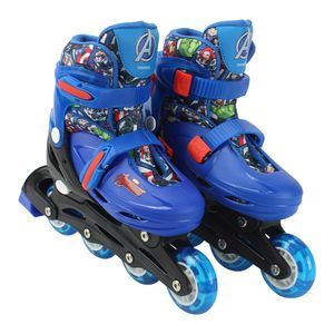 Patins Inline 4 Rodas com LED Vingadores 32 a 35 DI0010 - BBR Toys