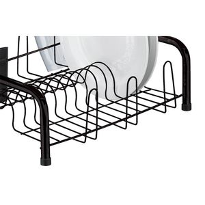 Escorredor de Louça 13 Pratos Aço Preto 45,5x43x44cm PR500 - Utimil