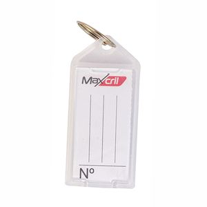 Chaveiro com Etiqueta Plástico Branco Pack com 25 Unidades 10180014 - Maxcril
