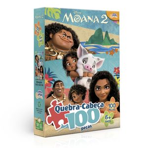 Quebra-Cabeça Moana 2 com 100 Peças 8080 - Toyster