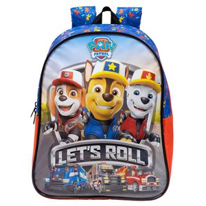 Mochila Costas Infantil Paw Patrol Azul E Laranja - Xeryus