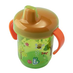 Caneca Infantil Antivazamento Aprendizagem Com Alças Plástico 180ml 11,5x8,5x13cm LM2742BB - honeyhome
