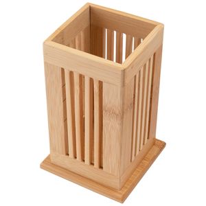 Porta Talheres Futuro Bambu 9,8x9,8x16cm LM2548FTO - honeyhome