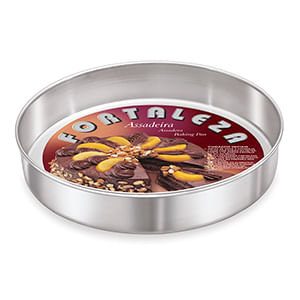 Assadeira Redonda Nº24 Polida 25x25x4cm - Fortaleza