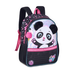 Mochila de Costas Juvenil Panda Tecido Cetim CD24678J - Clio Style