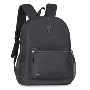 Mochila de Costas Juvenil Bolso Frontal Poliéster Preto Ref.MF24054 Clio Style