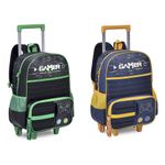 Mochila_de_Rodinha_Infantil_Gamer_Level_Up_Poliéster_Com_Neoprene_Sortido_Ref.VD24528K_Clio_Style
