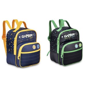 Lancheira Térmica Gamer Level Up Poliéster Com Neoprene Sortido Ref.VD24530L Clio Style