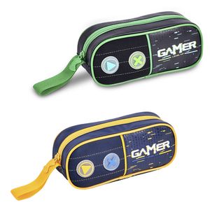 Estojo Escolar Simples Gamer Level Up Poliéster Com Neoprene Sortido Ref.VD24531E Clio Style