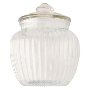 Pote Hermético M Montana Canelado Vidro 1200ml 13x13x17cm LM2044 - honeyhome