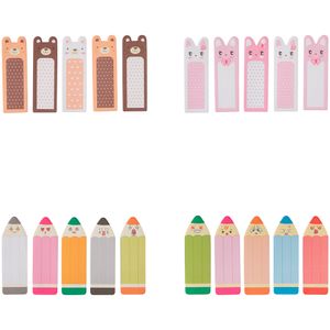 Jogo de Marcadores Autoadesivos 5 Blocos 20 Folhas Sortido 7x3x0,5cm LM2601PAP - honeyhome