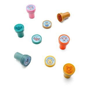 Kit com 6 Carimbos Autotintados Decorados Ursinho Pooh Blister 1 Unidade 92100 - Leo&Leo