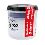 Conjunto_de_Potes_para_Mantimentos_(6,8L/2,9L/1,6L/1,6L/785ml)_Tampa_Rosca_Preta_Plástico_5_Peças_Ref.152006003_Nitron