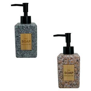 Porta Sabonete Líquido Cerâmica Sortido 310ml 6,5x6,5x16,5cm LM2721 - honeyhome