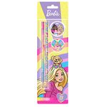 Kit_Escolar_Barbie_(2_Lápis/_1_Apontador/_1_Borracha)_Cartela_Com_4_Peças_Ref.905819_Tris
