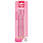 Lapis_Grafite_Hb_Nº2_Holic_All_Rosé_Sextavado_Cartela_Com_4_Unidades_Ref.904942_Tris