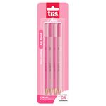 Lapis_Grafite_Hb_Nº2_Holic_All_Rosé_Sextavado_Cartela_Com_4_Unidades_Ref.904942_Tris