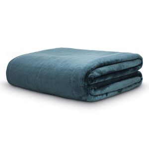 Cobertor Solteiro Velour 100% Microfibra Verde 150x220cm 112593024034 - Camesa
